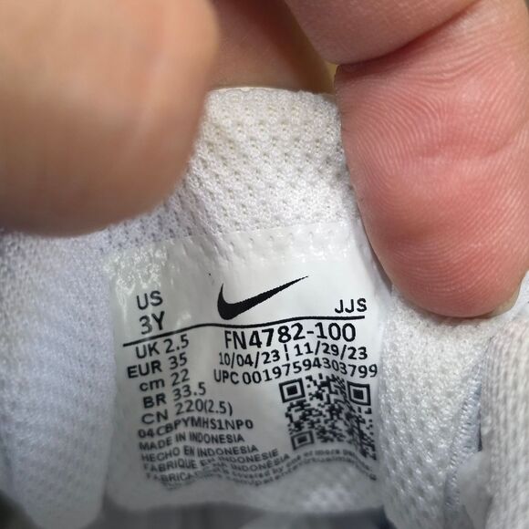 Nike Air Max 1 SE White Rainbow Lace Swoosh White/Blush GS Size 3Y LE FN4782-100 - Picture 14 of 15